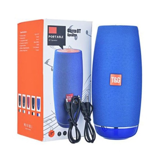 T&G Portable Bluetooth Speaker TG-108 Hands-Free Calls/TF/AUX/FM Blue